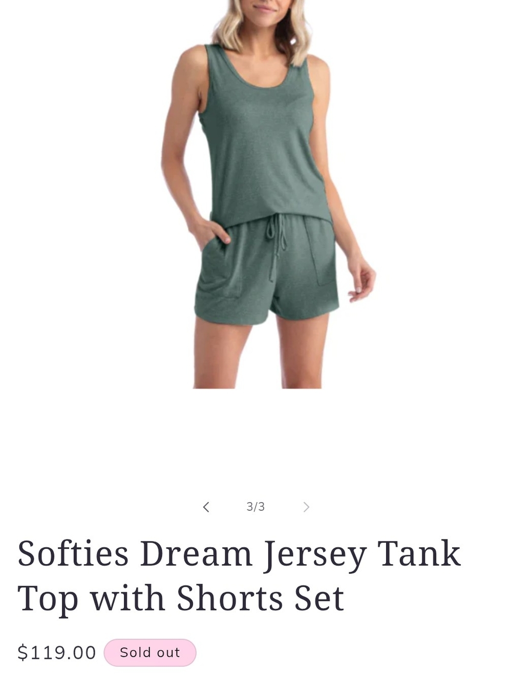 Dream Jersey Tank and Shorts Lounge Set — Green